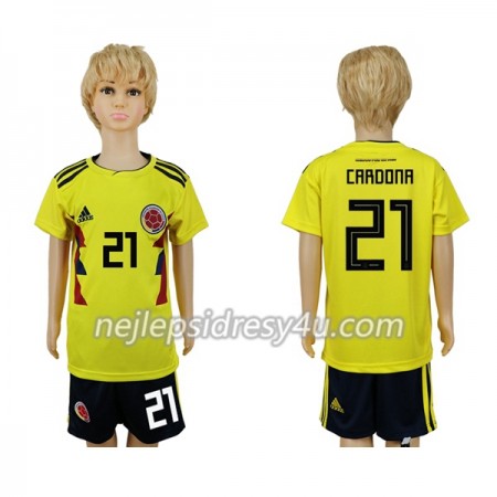 Fotbalový Dres Kolumbie Cardona 21 Dětské Domácí MS 2018